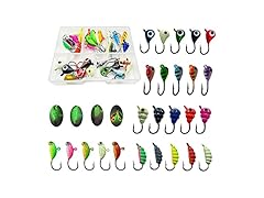 Jiatai Fishing 25Pcs Ice Fishing Jigs