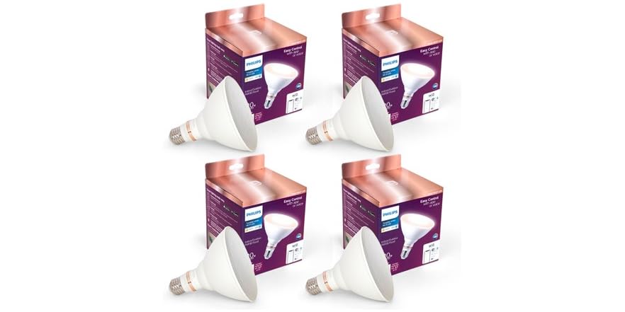 Philips 120-Watt LED Smart Bulb, 4 Pack