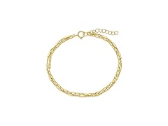 Sterling Forever 2 Layer Chain Bracelet