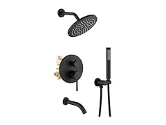 Shower System with Tub Spout, Shower Faucet Set, 8"