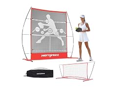 Red Pickleball Practice Rebounder Net