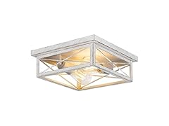 Kondras Antique White Hallway Light Fixture, 2-Light