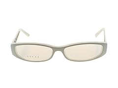 Gucci Plastic Frames, White/Palladium
