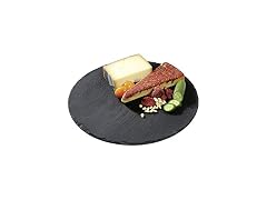 Cilio Slate Round Cheese Board Black, 11" 