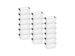 Superio Storage Bins with Lids-1.85 Qt, 18 Pack