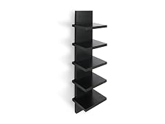 Bloddream 5-Tier Wall Shelves Black 30.7