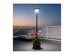 DJGIFI Solar LED Post Light Planter