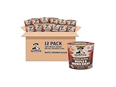 12pk Quaker Instant Oatmeal Cups, Maple & Brown Sugar