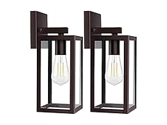 Brightever 2-Pack Outdoor Wall Light Fixtures, Brown