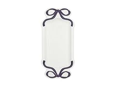  Ceramic Rectangular Serving Plate, 14", Lavender Bow