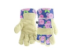 Miracle-Gro Split Cowhide Garden Gloves – Floral