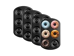 NutriChef Nonstick Donut Pans for Baking 