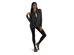 Criss Cross Cardigan, Charcoal