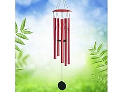 Medium 40" Red Wind Chime