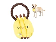 Dole for Pets Dog Rope Toy with Squeakers, Banana