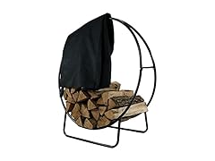 Sunnydaze Outdoor Firewood Log Hoop and Cover Set