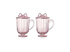 Darbie Angell Bliss Set of 2 Footed Drinking Glasses with Lid