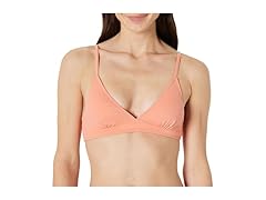 Womens Classic Bikini Swimsuit Top Coral Pink (XS)