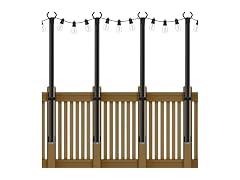 NUERPO 5FT String Light Poles 4-Pack