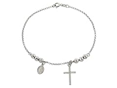 Italian Sterling Silver Rosary Bracelet