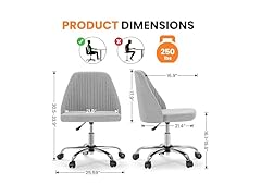YSSOA Office Desk Chair with Back and Wheels