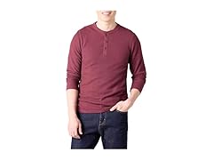 AE Mens LS Waffle Henley SlimFit