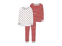 Carter's (4) Red Stripe Holiday PJs