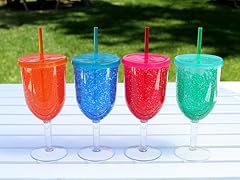 Insulated Freezer Gel Wine Tumbler S/4