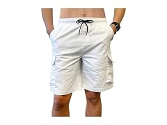 Southpole Men Tech Woven Nylon Cargo Shorts