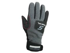 (2 Pairs) Gray Snap-On Wind Resistant Dual Layer Gloves