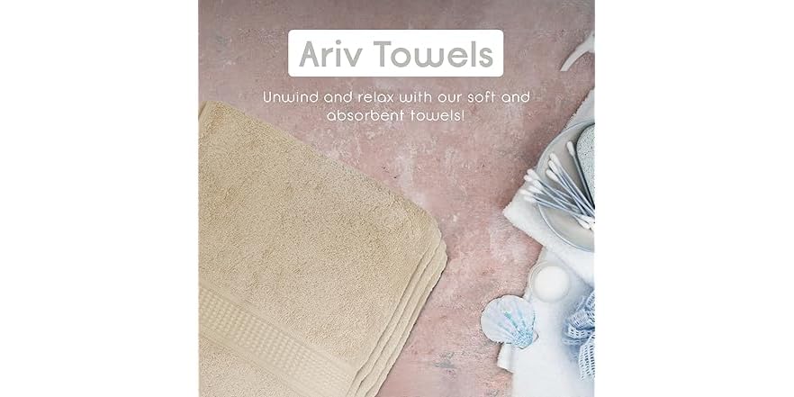 Ariv 4PK Oversized Bath Towels