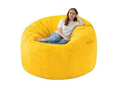 SIMFLAG Yellow 6FT Bean Bag Chair