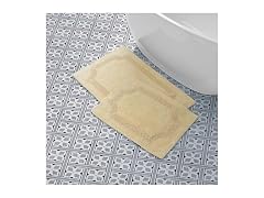 Laura Ashley - Reversible Cotton Bath Mat 2Pk