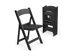 VINGLI Resin Folding Chairs with Cushion 4pk