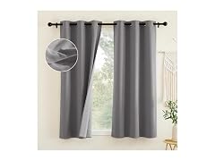 NICETOWN Grey 100% Blackout Curtain