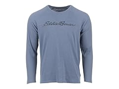 Eddie Bauer Men's Mixed Fabric Logo Shirt
