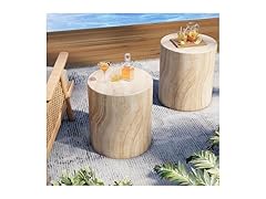 Royal Windsor Outdoor Side Table for Patio Set of 2, Faux Tr (Open Box)