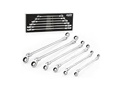 OMT 6Pc Metric Extra Long Flex-Head Ratcheting Wrench Set