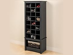 Black Tall Shoe Cubbie Cabinet