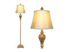 BesLowe Vintage Floor Lamp Brass Gold