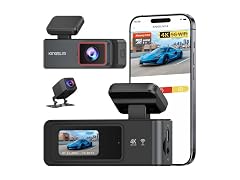 KUTYUUT Kingslim 4K Dash Cam Front and Rear with 64GB SD Card