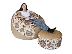 Kaza Natural 50" Bag with Ottoman