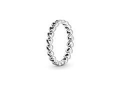 Pandora Jewelry Band of Hearts Sterling Silver Ring, Size 8.5 (Open Box)