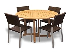 48-Inch Table, 4 Silver Sidechairs