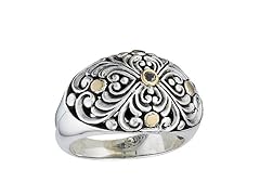 White Topaz and Gold Accent Ring