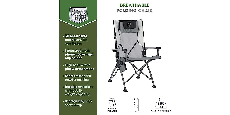 Moss Ridge Chair TIMBER RIDGE Aluminum Collapsible Chair