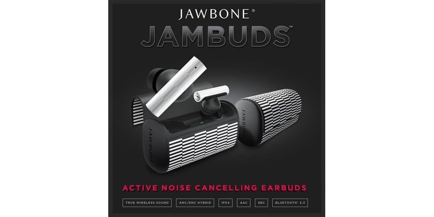 Java Earbuds (NEW) Jawbone Jambuds Wireless Bluetooth ANC Earbuds