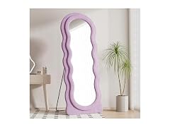 Wavy Full Length Mirror With Stand, 63"