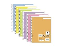 Mead Mead Spiral Notebook, 6 Pack