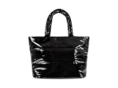 Tote Bag, Metallic Black